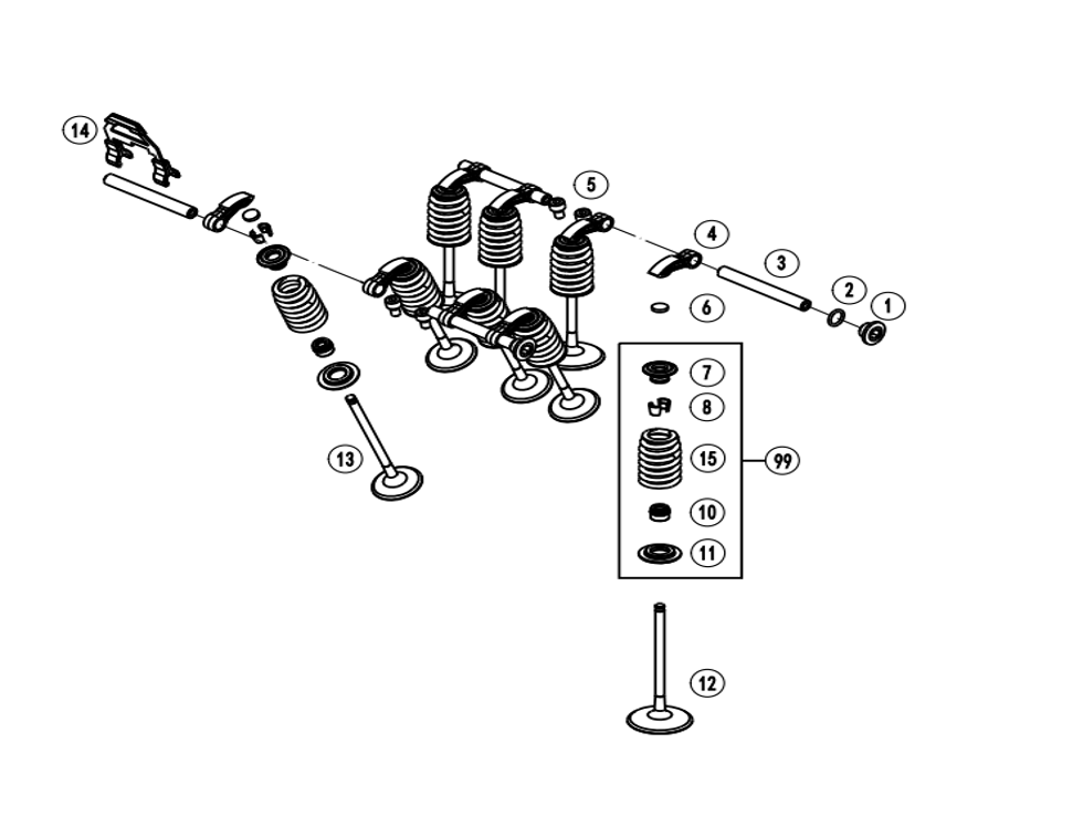 800MT-X 2026 E02-2 Valve Drive exploded diagram